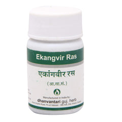 Dhanvantari Ayurvedic Ekangvir Ras Nützlich bei Lähmungen und Herzbeschwerden Tabletten