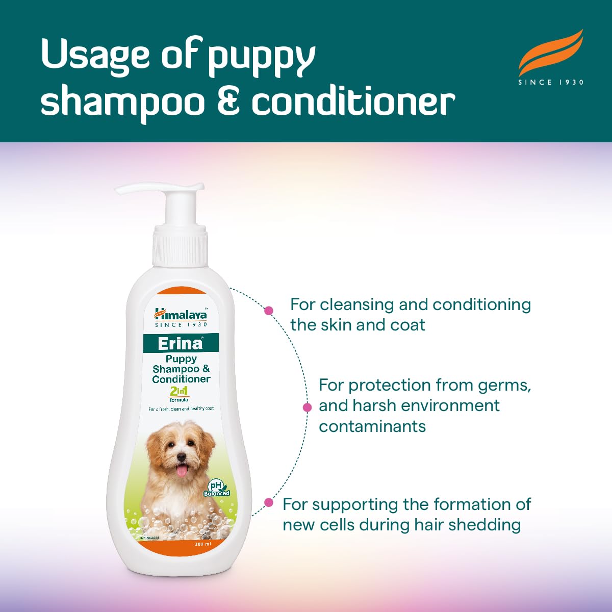 Himalaya Erina Puppy Pet Shampoo & Conditioner 200 ml