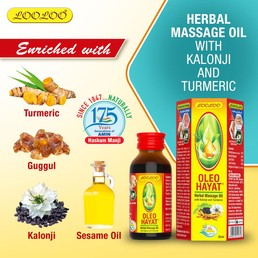 LooLoo Ayurvedic Oleo Hayat Herbal Massage Oil