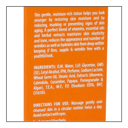 Bakson's Sunny Herbals Anti-Aging mit Granatapfel, Aloe Vera, Calendula und Papaya, feuchtigkeitsspendende und regenerierende Hautpflegelotion, 80 ml