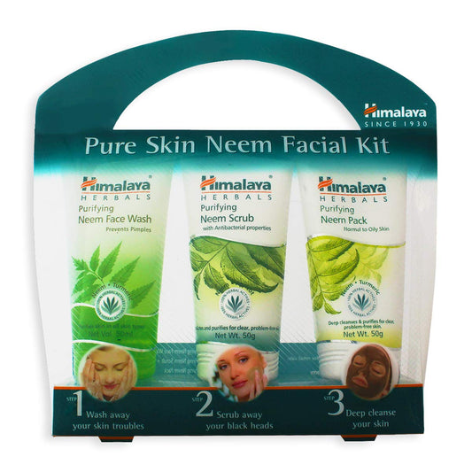 Himalaya Herbal Ayurvedic Personal Care Pure Skin Neem Facial sorgt für reine und gesunde Haut (Gesichtsreinigung, Peeling und Packung) Set