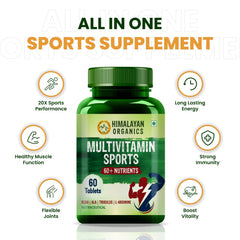 Himalayan Organics Multivitamin Sports With 60 + Vital Nutrients 60 Tablets