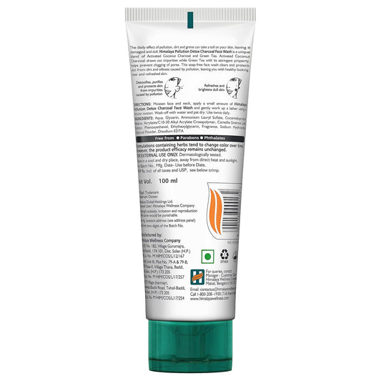 Himalaya Herbal Ayurvedic Personal Care Pollution Detox Charcoal entgiftet und reinigt die Haut, Gesichtswaschmittel