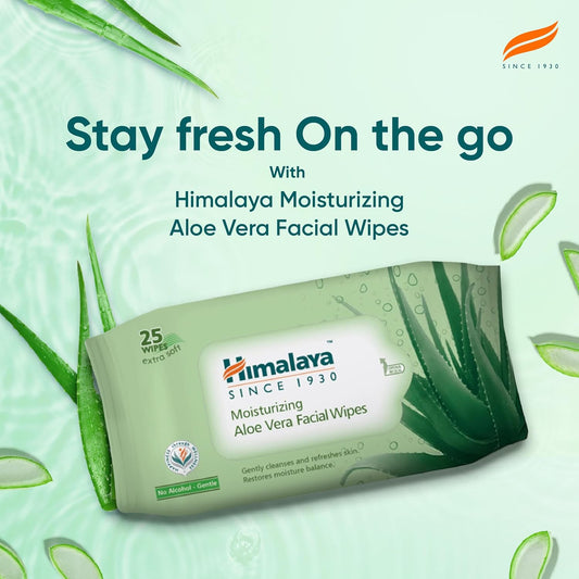 Himalaya Herbal Ayurvedic Personal Care Увлажняющее алоэ вера нежно очищает и освежает кожу, восстанавливает баланс влаги салфетки для лица