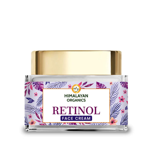 Himalayan Organics Retinol-Creme für Frauen gegen Fältchen, Linien und stumpfe Haut, mit Hyaluronsäure und Vitamin E, 50 ml