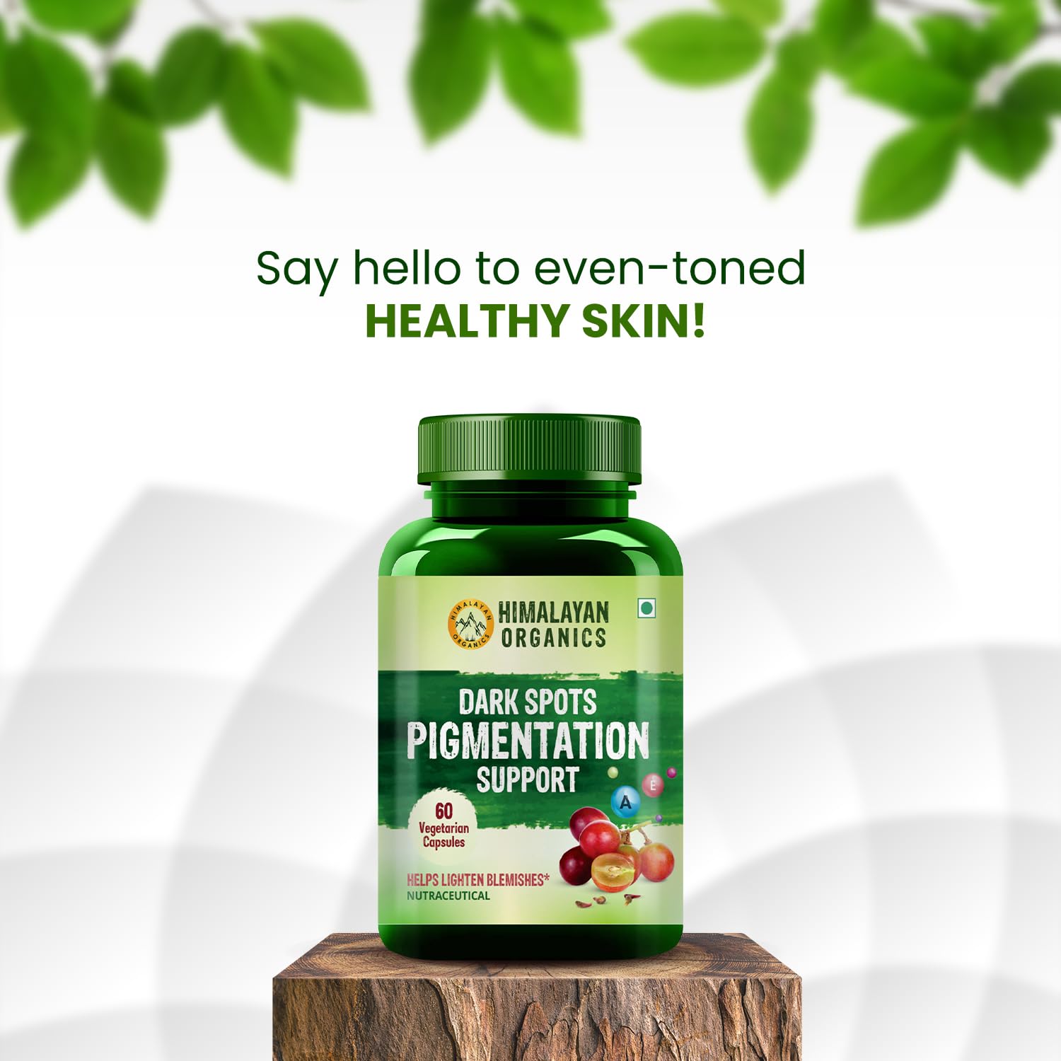 Himalayan Organics - Unterstützung gegen dunkle Flecken und Pigmentflecken - Vegetarisch - 60 Kapseln