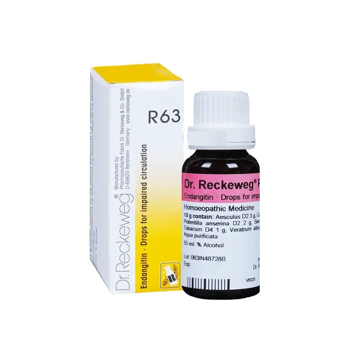 Dr Reckeweg Homoeopathy R63 Impaired Circulation Drops 22 ml