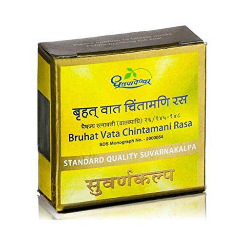 Dhootapapeshwar Ayurvedische Bruhat Vata Chintamani Rasa Standardqualität Suvarnakalpa Tablette