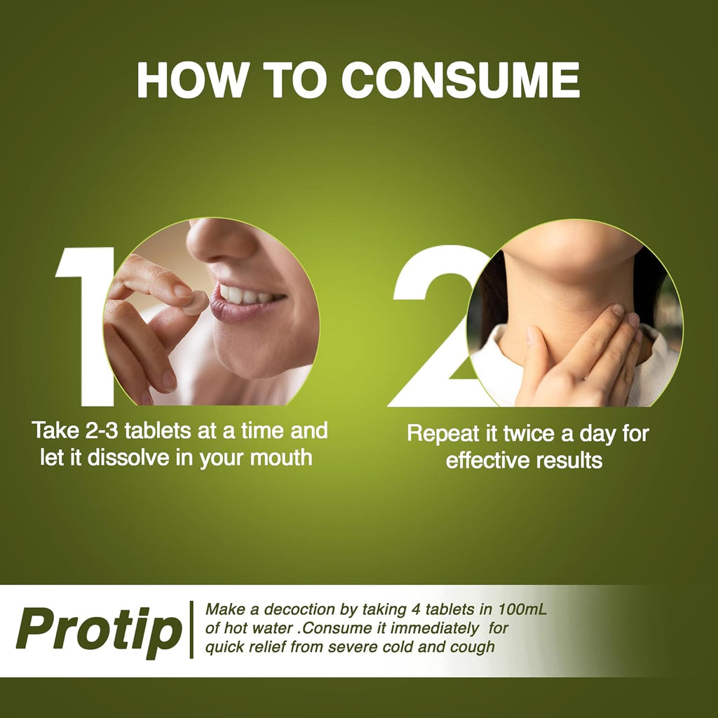 Hamdard Аюрведический Суалин для естественного средства от кашля и простуды, 50 таблеток