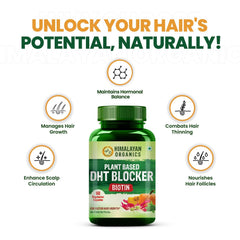 Himalayan Organics Plant Based DHT Blocker Biotin Vegetarian 60 Capsules