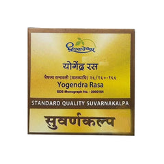 Dhootapapeshwar Ayurvedic Yogendra Rasa Standard Quality Suvarnakalpa Tablet