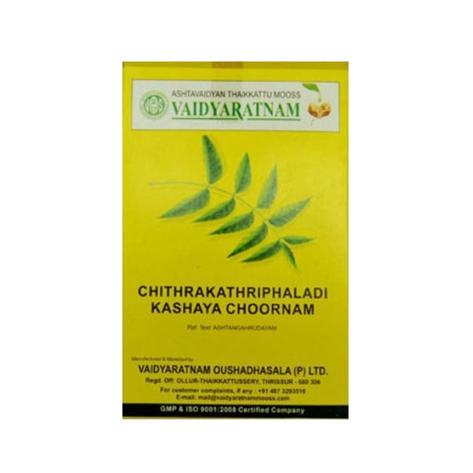 Vaidyaratnam Ayurvedisches Chitrakathriphaladi Kashaya Choornam Pulver 100g