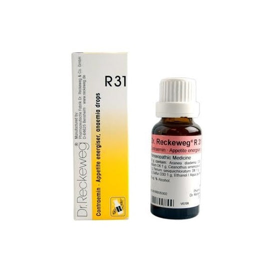 Dr Reckeweg Homoeopathy R31 Increases Appetite And Blood Supply Drops 22 ml