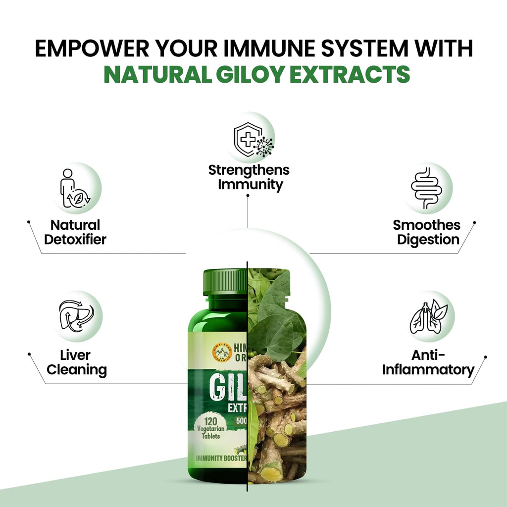 Himalayan Organics Giloy Extract 500mg Vegetarian 120 Tablets
