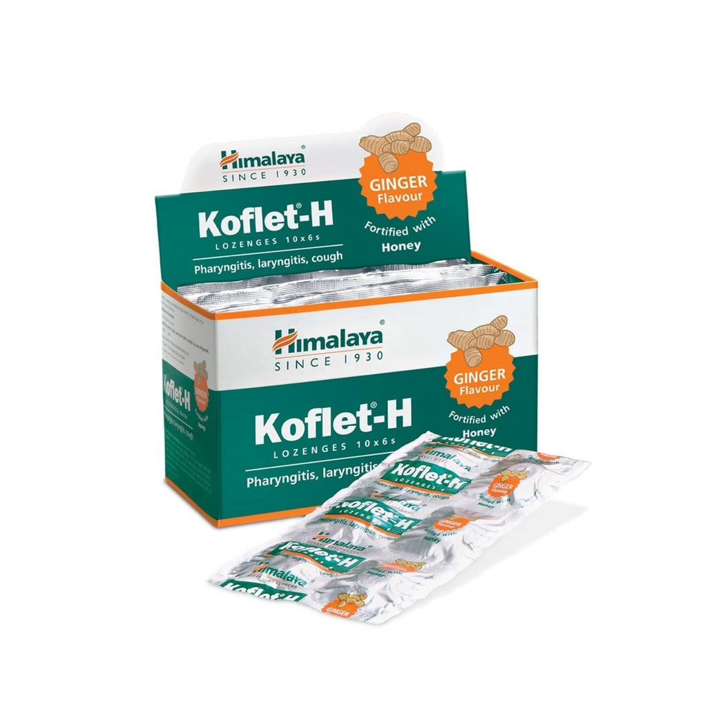 Himalaya Herbal Koflet H Lutschtabletten Geschmack Orange &amp; Ingwer 10 x 6 Stück