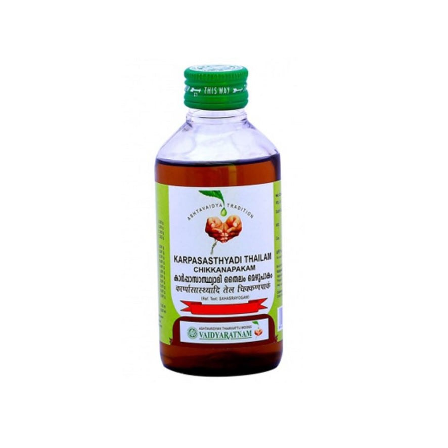 Vaidyaratnam Ayurvedic Karpasasthyadi Chikkanapakam Thailam Oil