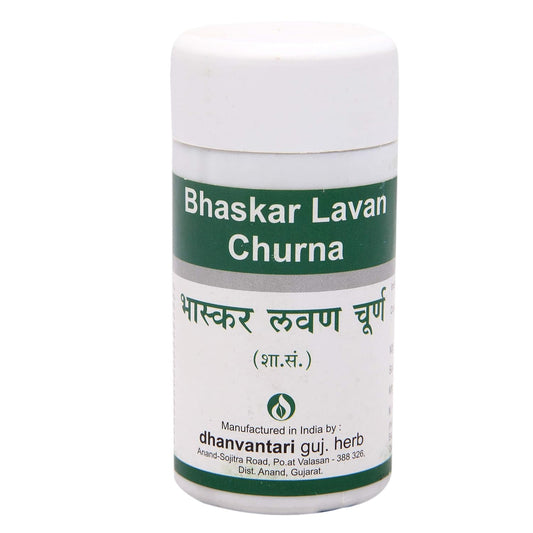 Dhanvantari Ayurvedic Bhaskar Lavan Churna Nützlich bei Blähungen, Verdauungsstörungen und Verstopfung Pulver