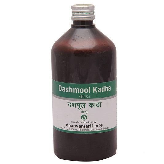 Dhanvantari Ayurvedic Dashmool Kadha Nützlich bei Husten, Fieber und Asthma, Flüssigkeit 450ml