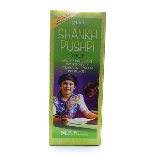 Unjha Ayurvedischer Shankhpushpi-Sirup, flüssig, 450 ml