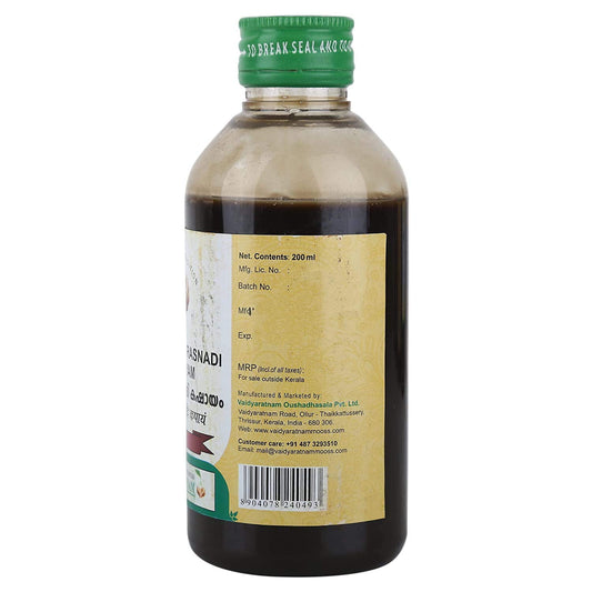 Vaidyaratnam Ayurvedic Dasamoolarasnadi Kashayam Flüssigkeit 200 Ml