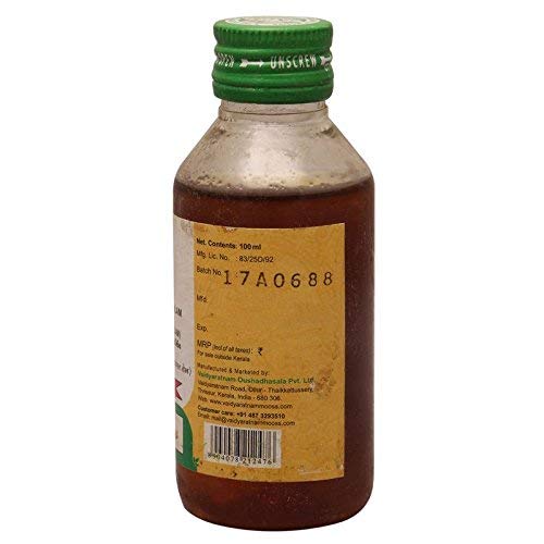 Vaidyaratnam Ayurvedisches Gandharvahastha Thailam Chikkanapakam Öl 100 ml