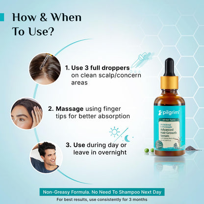 Pilgrim Cosmetics 3% Redensyl & 4% Anagain Advanced Hair Growth Serum 30ml