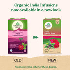 Organic India Tulsi Sweet Rose Green Tea 25 Infusion Bag