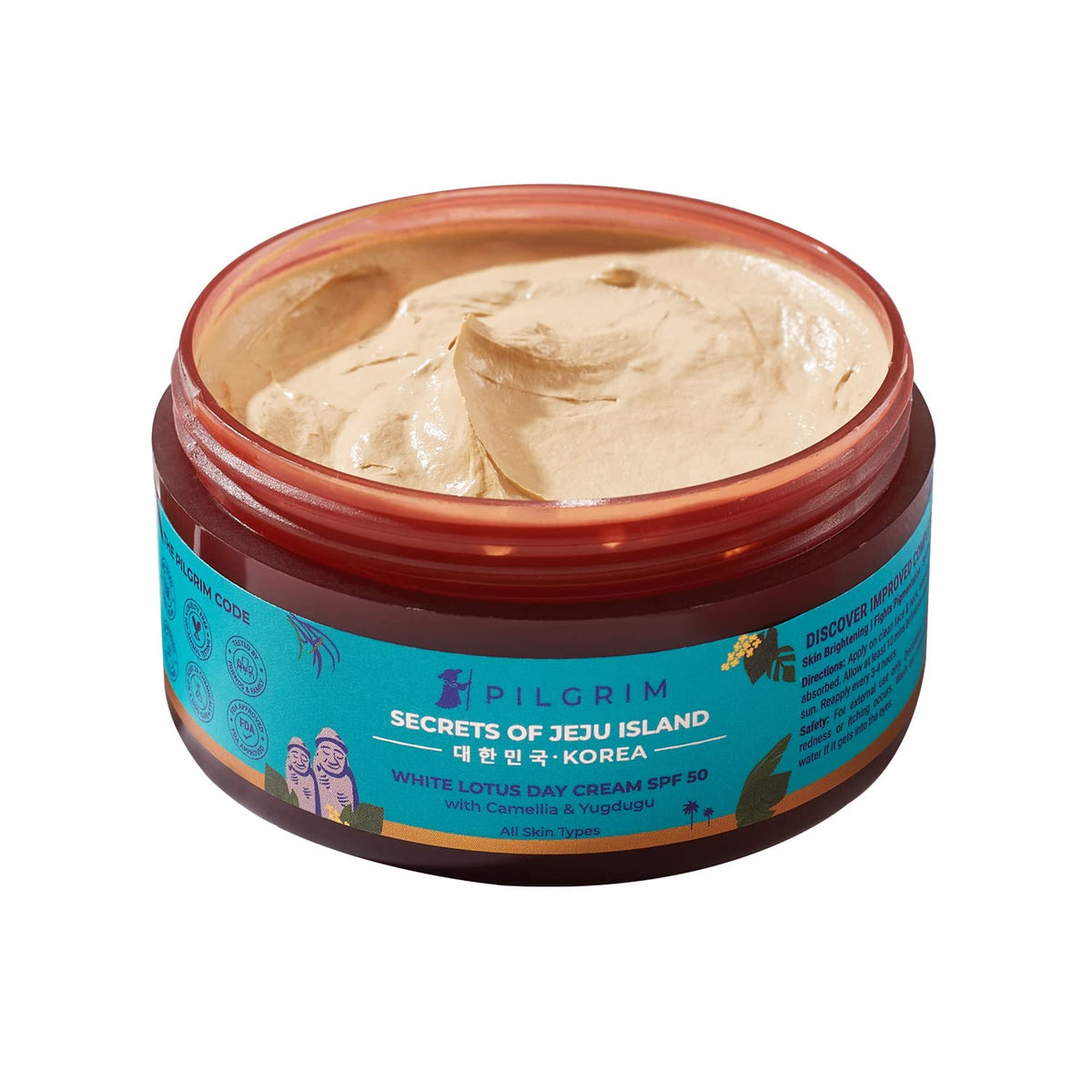Pilgrim Cosmetics White Lotus Day Cream SPF 50 (PA+++) with Camellia & Yugdugu 100g