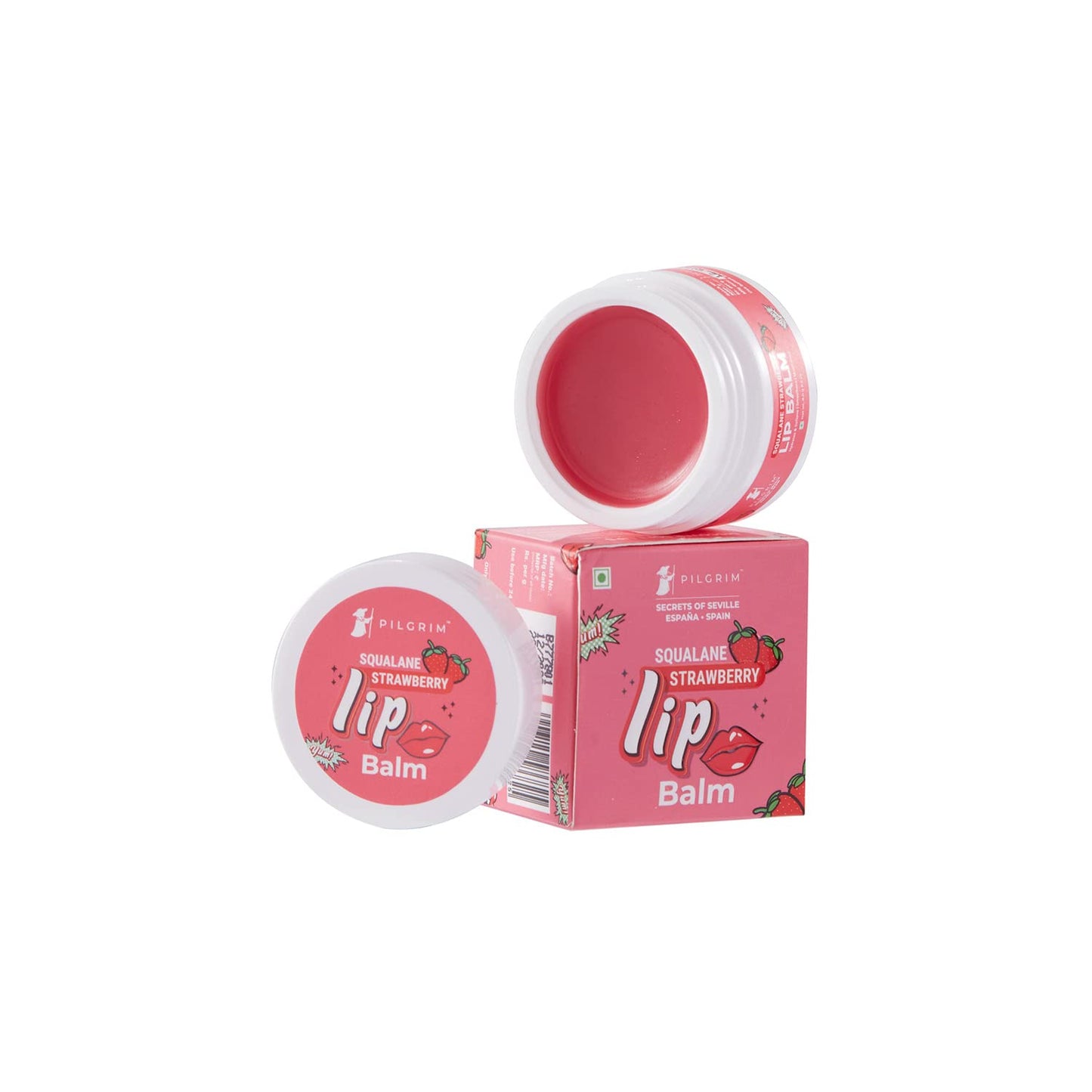 Pilgrim Cosmetics Squalane Strawberry Lip Balm 8gm