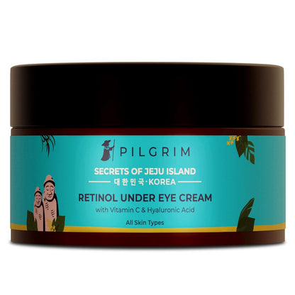 Pilgrim Cosmetics Retinol Under Eye Cream with Vitamin C & Hyaluronic Acid 30gm