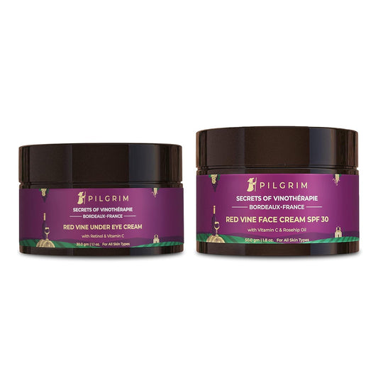 Pilgrim Cosmetics Day Night Combo Red Vine Face Cream SPF30 + Red Vine Night Gel Creme