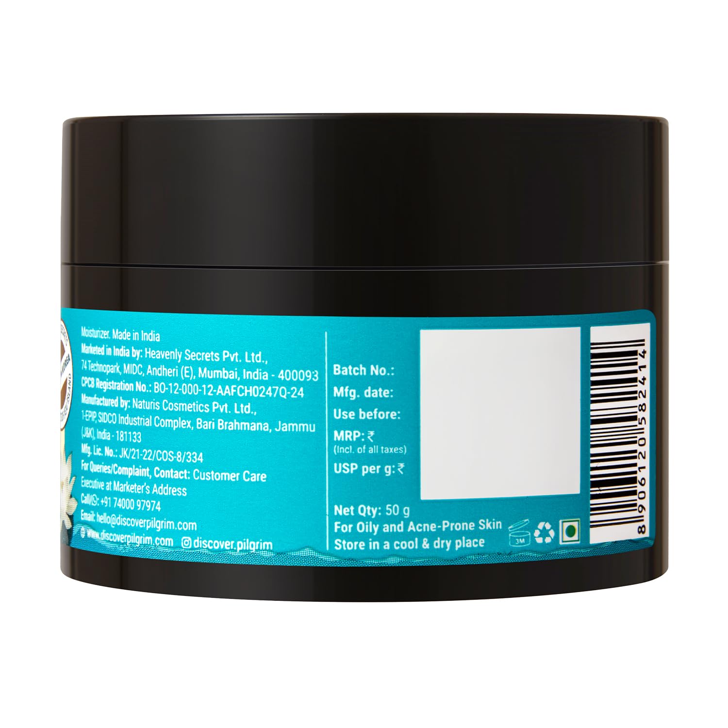 Pilgrim Cosmetics Hyaluronic Acid Oil-Free Gel Moisturiser 50g