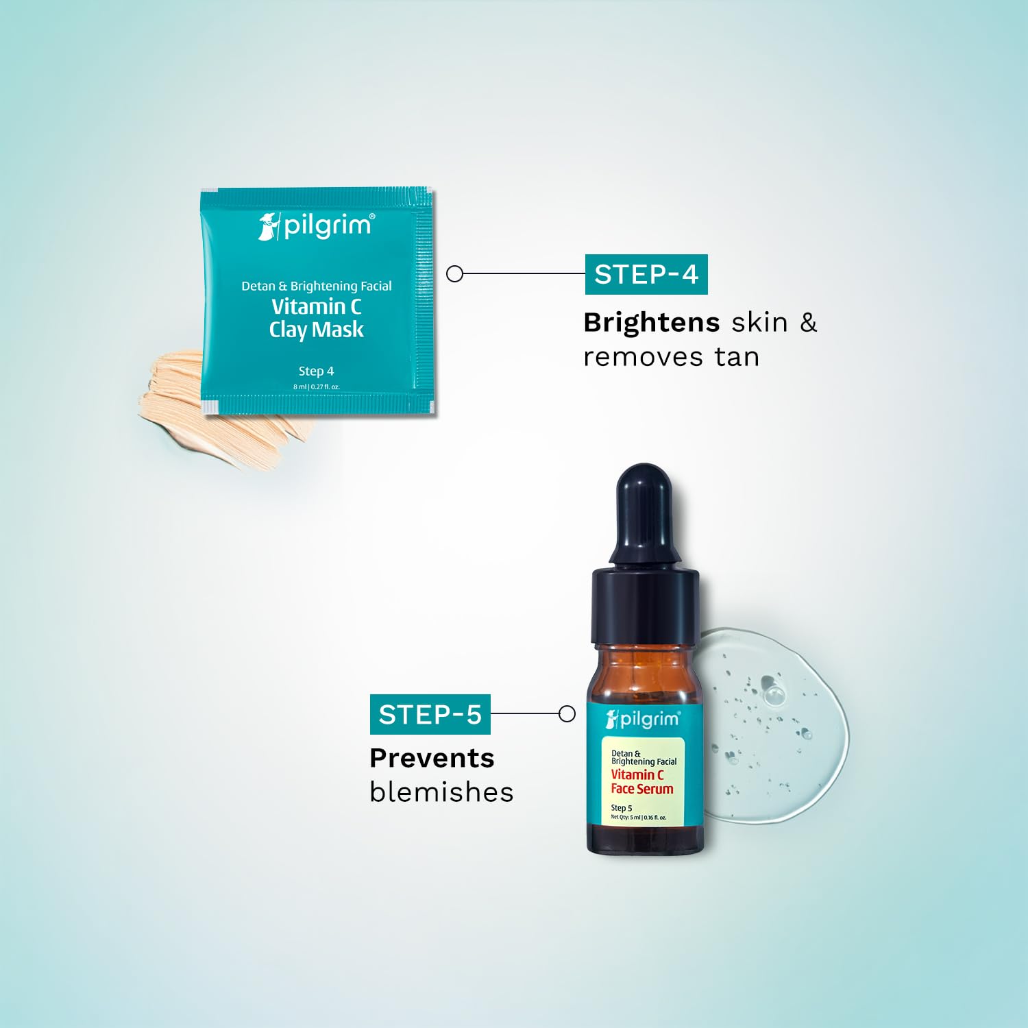 Pilgrim Cosmetics Vitamin C Detan & Brightening Facial Kit