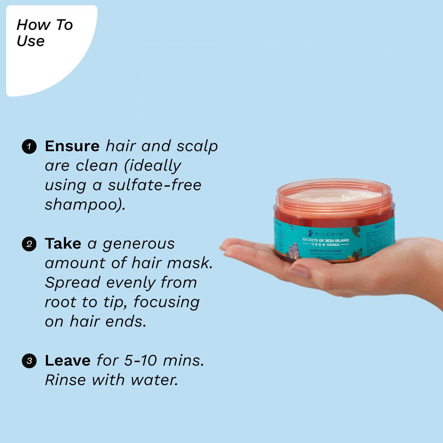 Pilgrim Cosmetics Argan Oil Hair Mask with White Lotus & Camellia 200.0 ml | 6.8 fl. oz