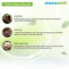 Mamaearth CoCo Face Scrub with Coffee and Cocoa for Rich Exfoliation 100g