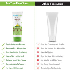 Mamaearth Tea Tree Face Scrub with Tea Tree and Neem for Skin Purification 100g