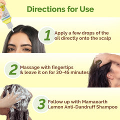 Mamaearth Lemon Anti-Dandruff Hair Oil with Lemon & Ginger for Dandruff & Itch-Free Scalp 100ml