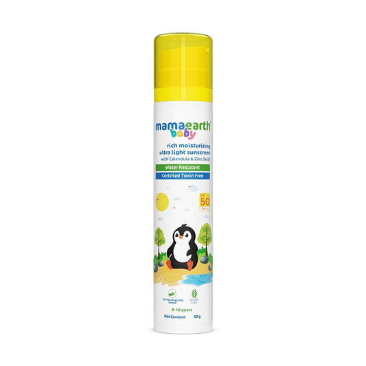 Mamaearth Baby Rich Moisturizing Ultra Light Sunscreen 50g