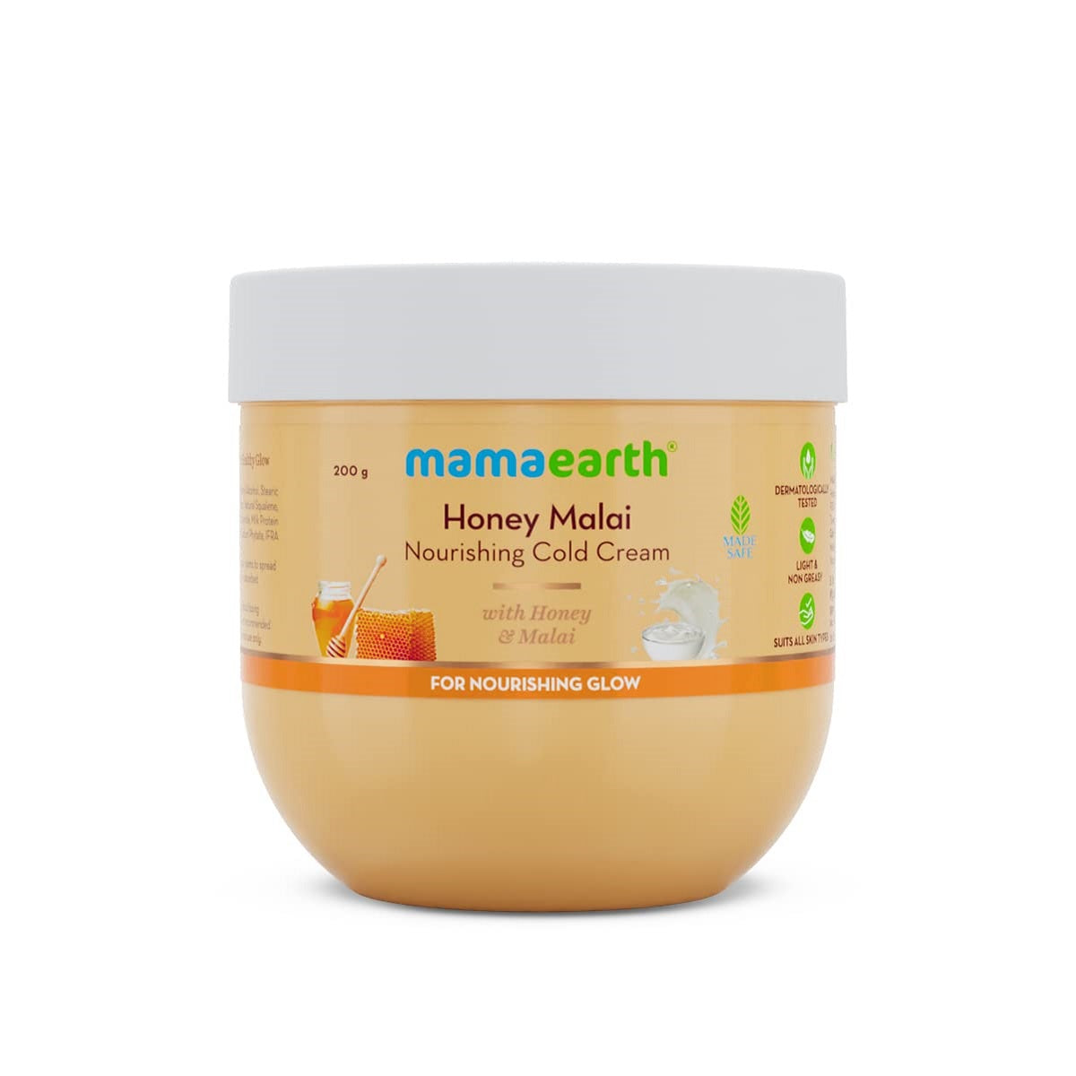 Mamaearth Honey Malai Cold Cream with Honey & Malai For Nourishing Glow 200g