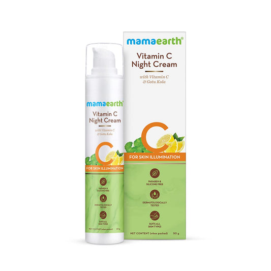 Mamaearth Vitamin C Night Cream with Vitamin C and Gotu Kola for Skin Illumination 50g