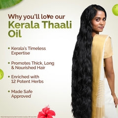 Mamaearth Kerala Thaali Hair Oil with Hibiscus,Bhringraj,Methi Dana & Amla for Thick & Long Hair 150ml