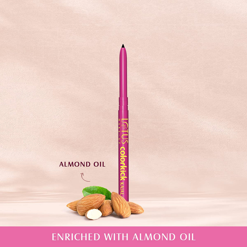 Lotus Make Up Cosmetics Colorkick Kajal Black (Pack of 2)