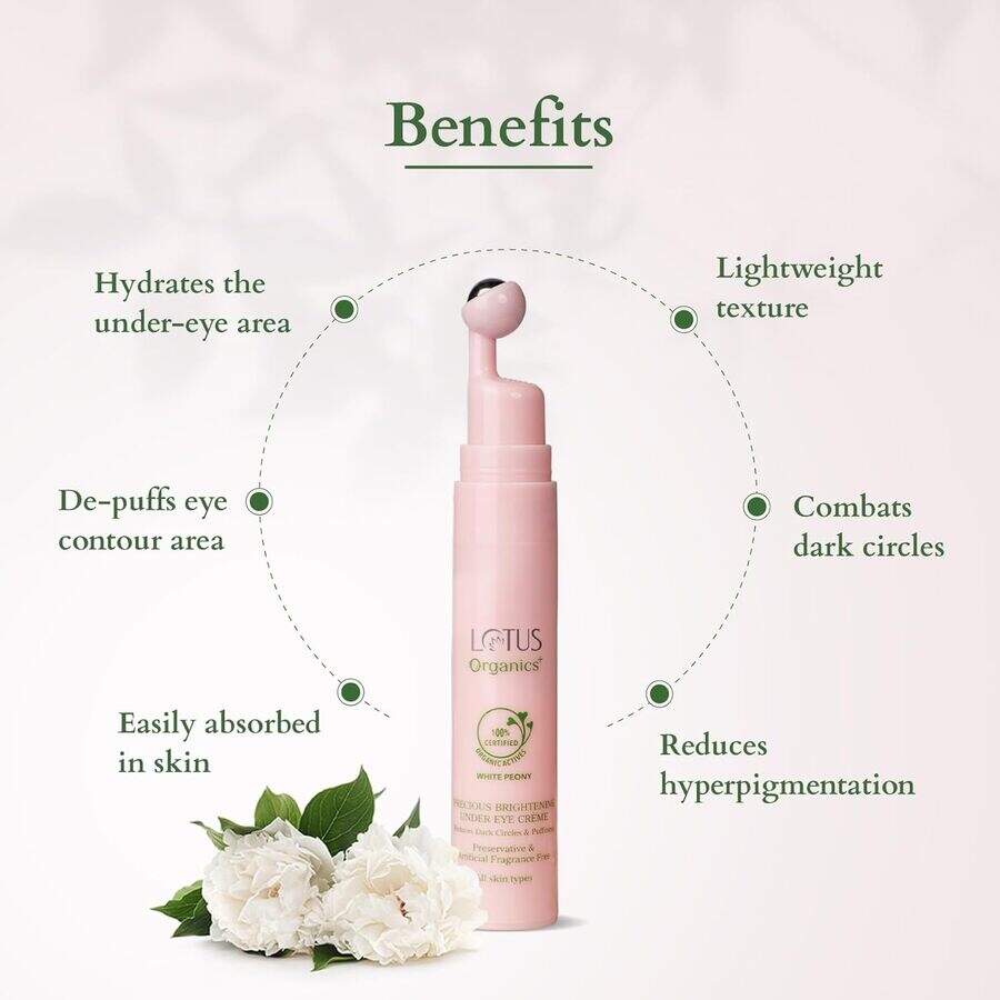 Lotus Organics+ Cosmetics Precious Brightening Under Eye Cream 15ml