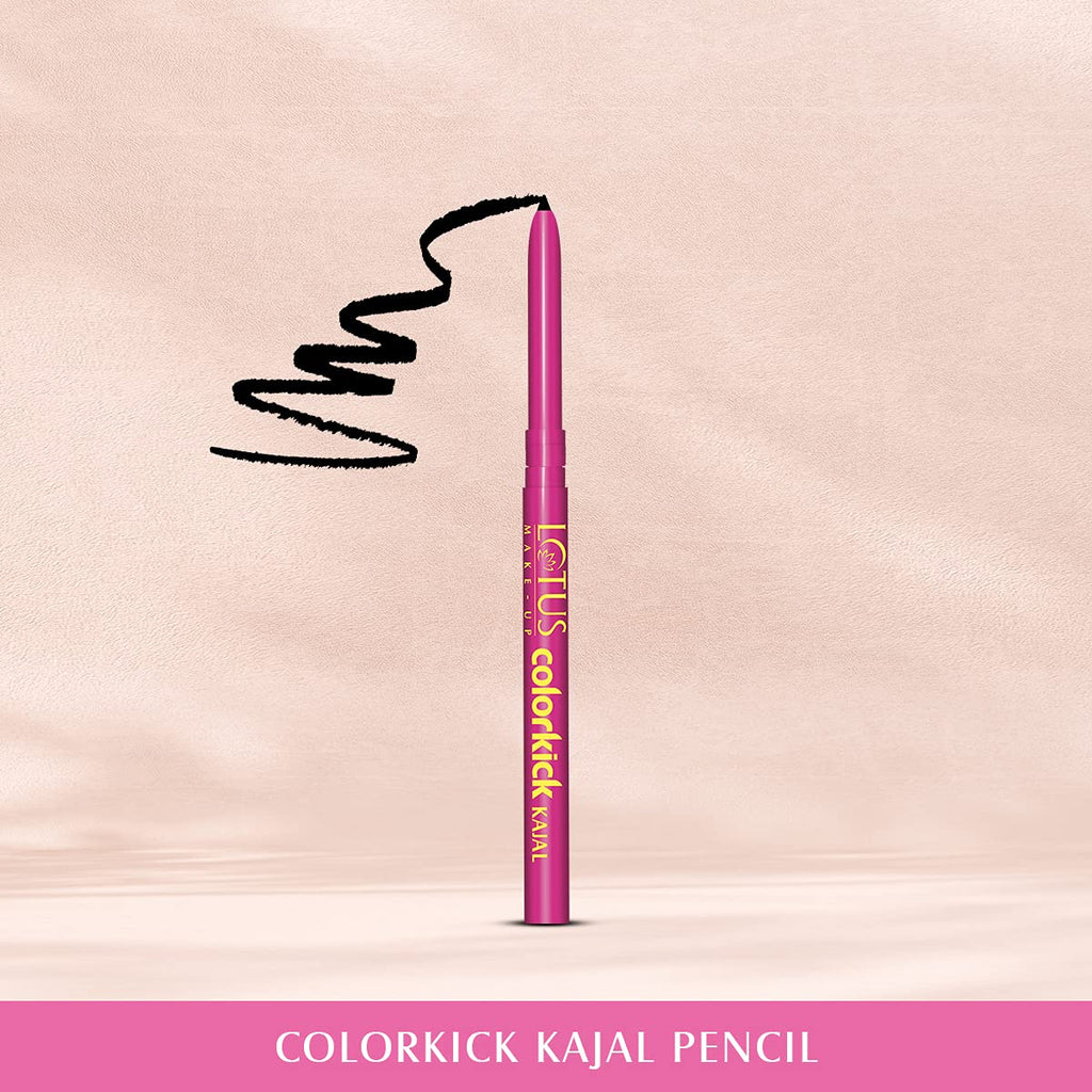 Lotus Make Up Cosmetics Colorkick Kajal Black (Pack of 2)