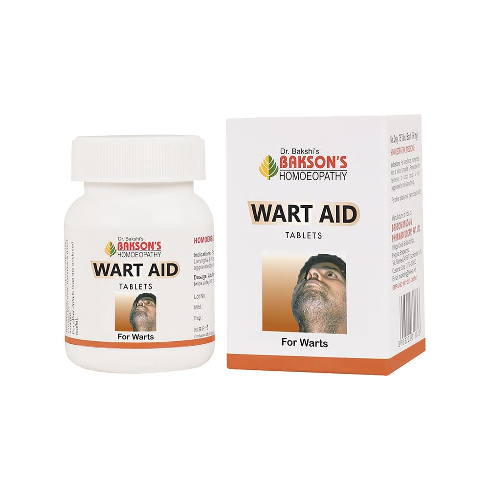 Bakson's Homoeopathy Wart Aid Wart Remover 75 Tablet