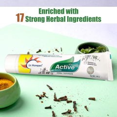 Dr Morepen Active Smile Enriches With 17 Powerful Herbs Toothpaste 100 Gm