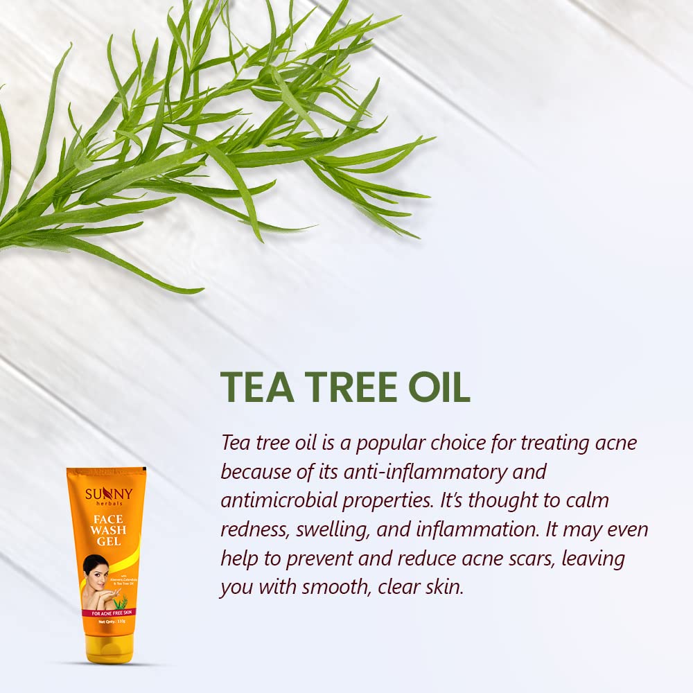 Bakson's Sunny Herbals Gesichtswaschgel Calendula und Teebaumöl Natürliches Reinigungsgel