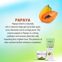 Bakson's Sunny Herbals Face with Aloevera & Papaya Mini Facial Skin Care Face Scrub