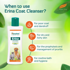 Himalaya Erina Pet Coat Cleanser For Routine Bathing Minty Fragrance Liquid