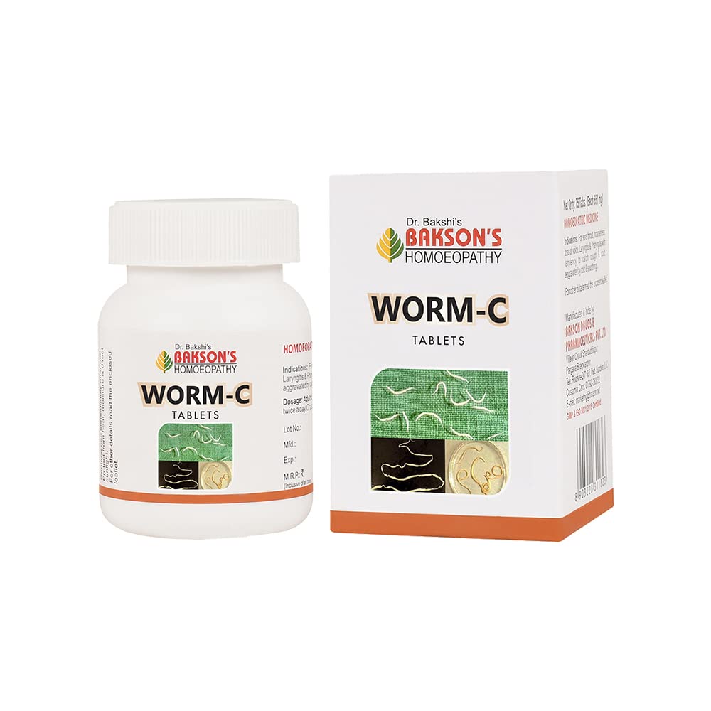 Bakson's Homoeopathy Worm C Freedom From Worms 75 Tablet